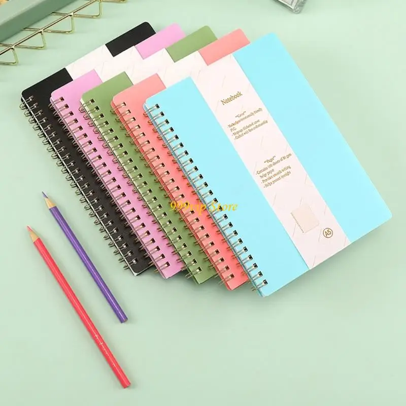 C90C Twin Coil Binding Hardcover Notebook Lined Journal 160 Pages for Writing Note Taking College Ruled Note Book Notepads