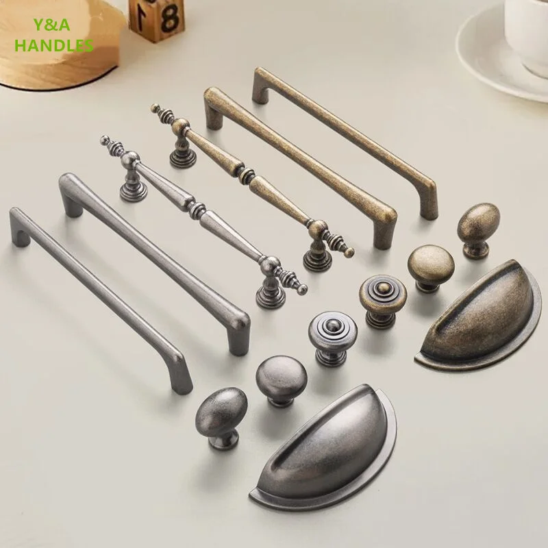 

Handles Drawer Cabinet Furniture Kitchen Handles for Cabinet Knob Door Drawer Kitchen Knob Retro Bronze Antique Nickel