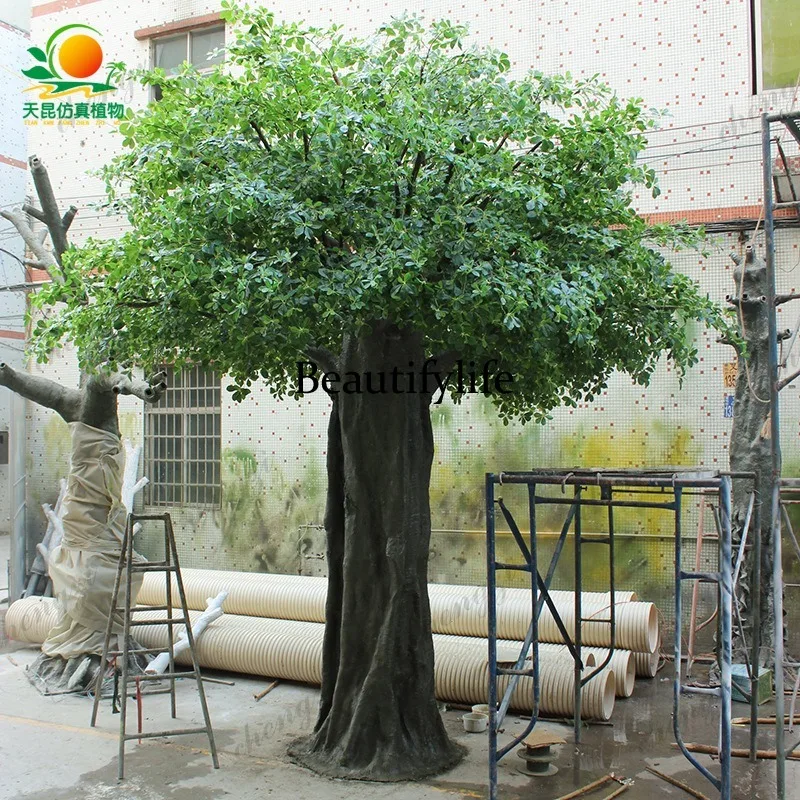 A74 Simulation Fulu Tongshu Large shopping mall plant landscaping decoration simulation tree simulation flame retardant