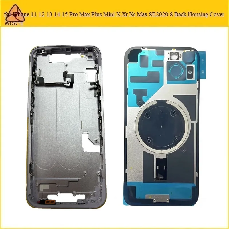 1Pc Factory Direct Battery Door Housing Cover with Flex for iPhone 14 14Plus 14+ 15 Back Cover with Power Flex & Volume FLex