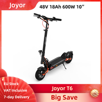 Joyor T6 Electric Scooter Foldable 600W 48V 18Ah 10 Inch Off-Road Tires Folding E-scooter Front Rear Brakes Shock Absorption