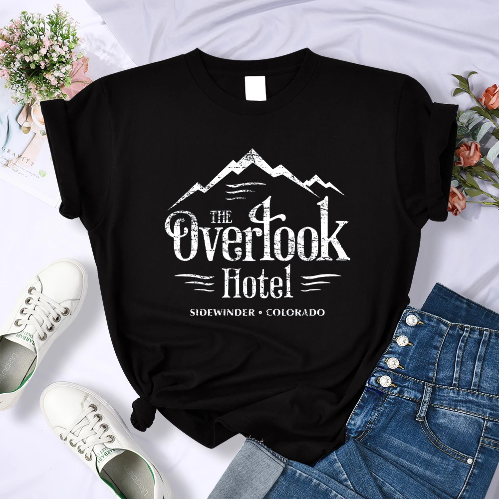 The Overlook Hotel - The Shining Y2K Female T-Shirt Cool Fashion Crop Top Breathable Casual Clothing Summer Sport Women T Shirt