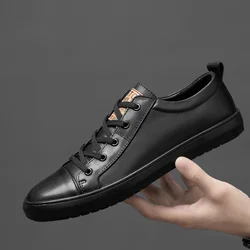 Genuine Leather Casual Shoes Men handmade sewing vintage shoes lace up Natural Rubber bottom shoes zapato de cuero hombre p4