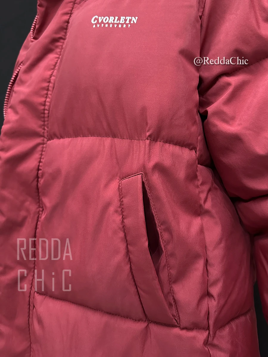 REDDACHiC المظلة مقنعين المرأة طويلة أسفل سترة واحدة الصدر طويلة الأكمام الصلبة البخاخ مبطن معطف ملابس الشتاء غير رسمية
