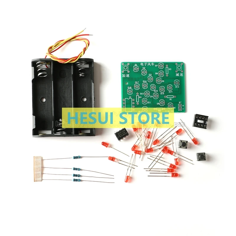 LED rotating light electronic windmill kit 51 microcontroller electronic production/fun electronic DIY practical training pieces