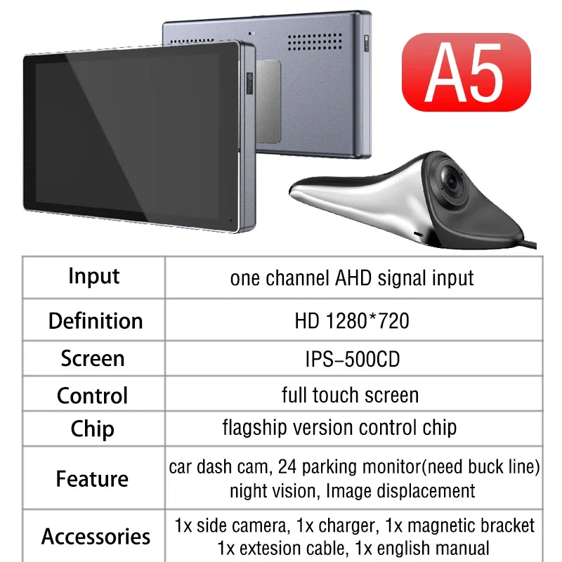 CMS Auto achteruitrijcamera, Blind Spot hulp-achteruitrij systeem, achteruitrijcamera scherm, IP68 waterdichte AHD Smart Monitor