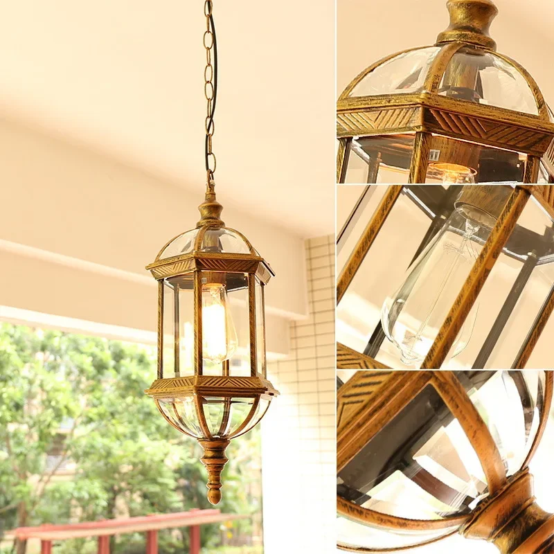 220V 1W E27 24*40cm Europe Retro LED wall light Outdoor waterproof villa garden door wall lamps