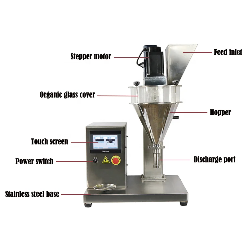 Automatic Powder Filling Machine 5kg Bottle Bag Milk Cosmetic Chemical Powder Weighing Dosing Auger Powder Filling Machine