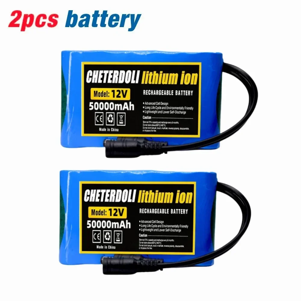100% Nieuwe 3S2P Bescherming Plate12V 50Ah Batterij 12V 5000mAh 18650 Lithium ion DC 12.6V Super Oplaadbare batterij + Oplader