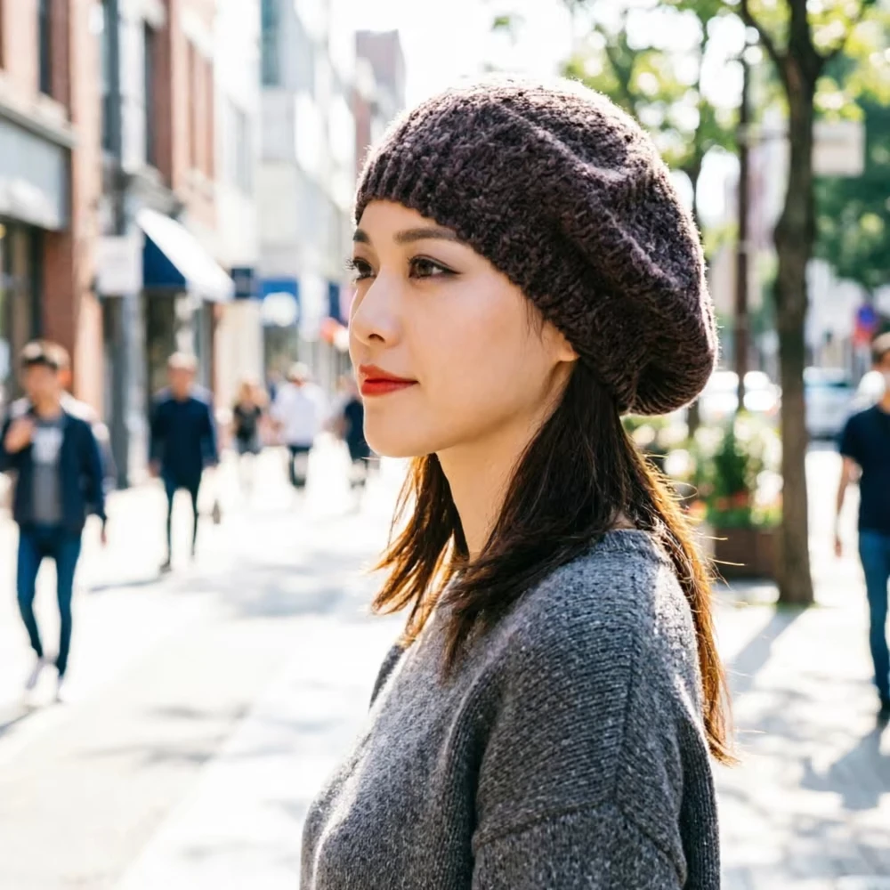 2026 New Women Knitted Beret Hat Soft Warm Stretch Beanie Cap Casual Head Wear For Autumn Winter Daily Outdoor Travel Daily Wear