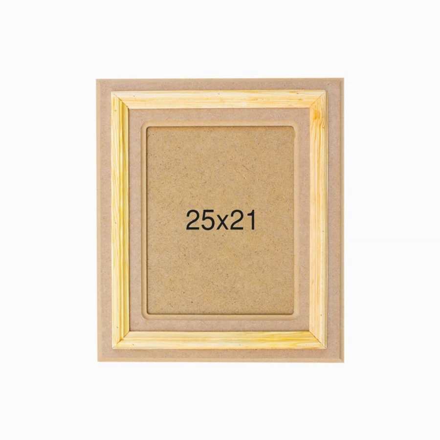 ÇER130 Small Slatted Picture Frame, Mdf Unpainted Frame