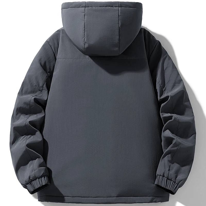 Winter Warm Coats for Men Top Grade Lamb Velvet Men\'s Jacket Casual Hooded Zipper Coats Fashion Warm Wool Jackets Thick Clothing