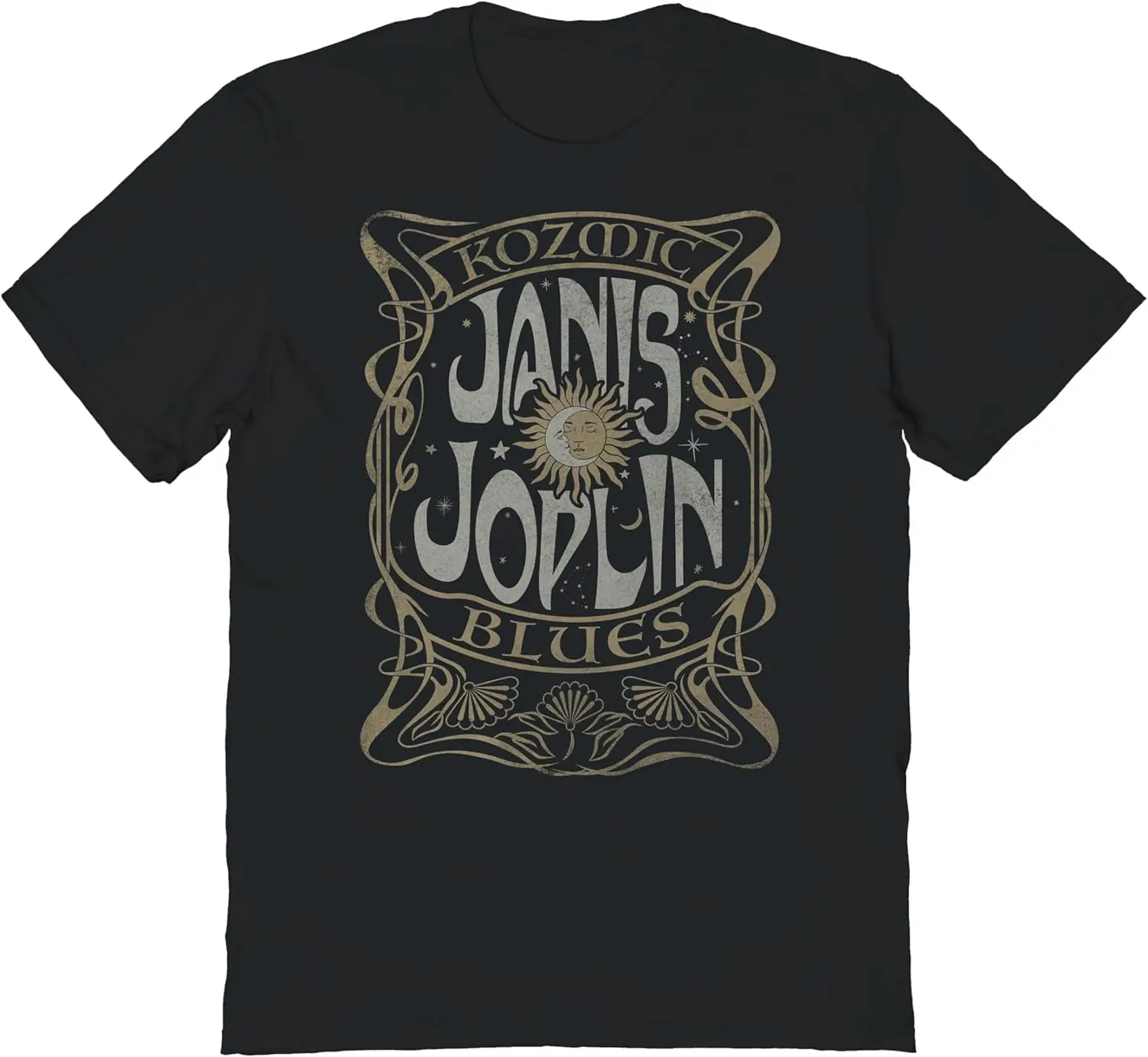 Janis Joplin Kozmic Blues Adult Short Sleeve T Shirt 60s Music Vintage Style Graphic Tee