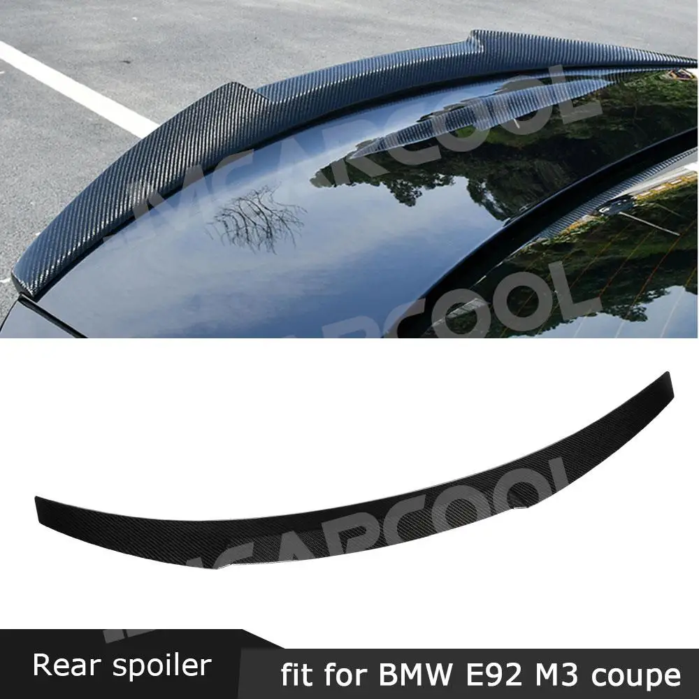 

Rear Lip Spoiler For Bmw 3 series E92 M3 Coupe non Convertible 2006-2012 Dry Carbon Fiber Rear Boot Wings 3 Styles