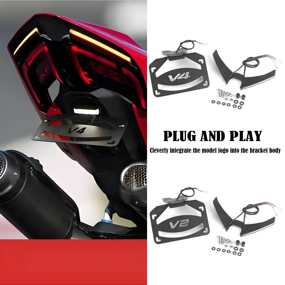 

license plate holder integrated turn signal For PANIGALE V2 2025 PANIGALE V4 2025 ﻿Motorcycle modification ﻿