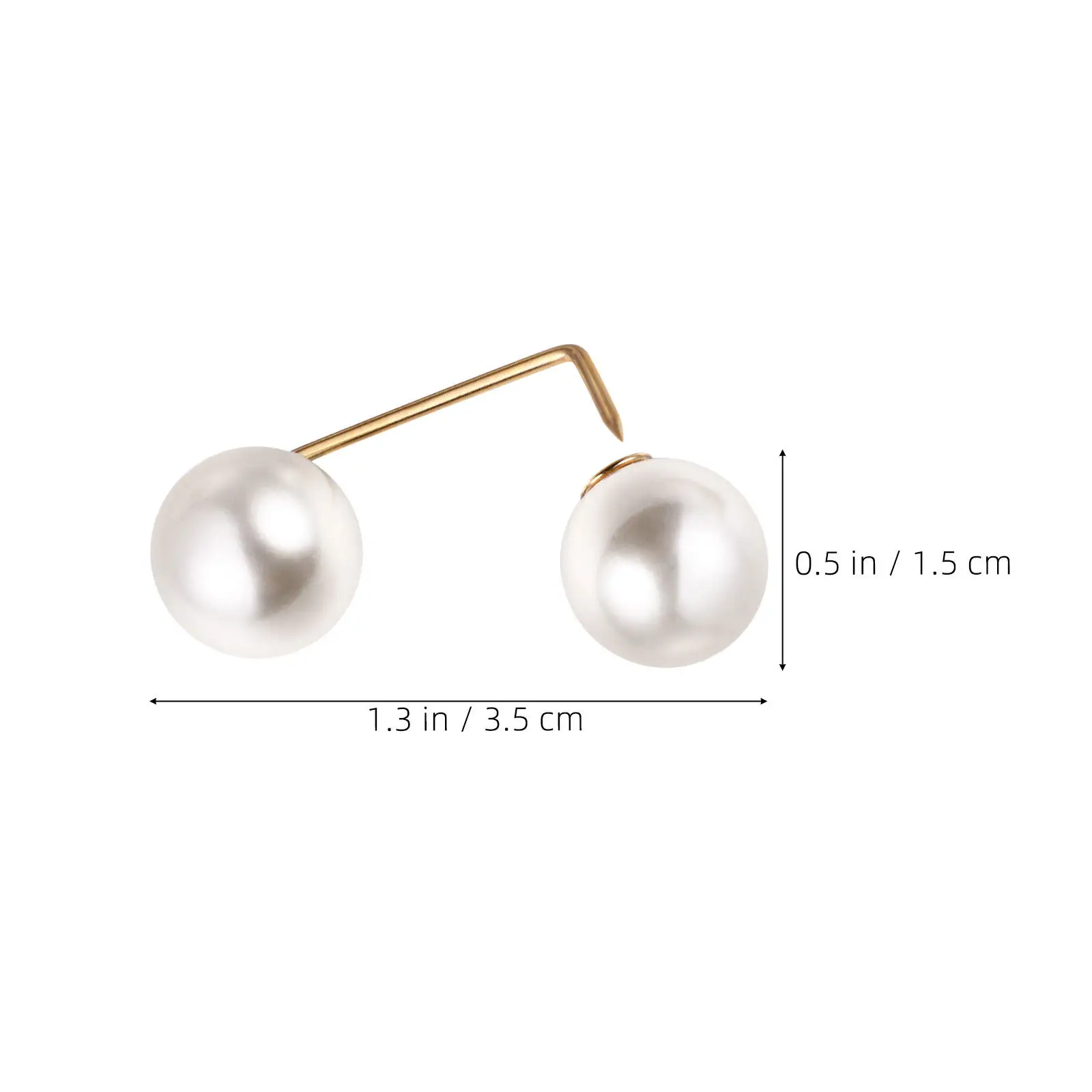 10Pcs Pearl Brooch Pins Anti-Exposure Neckline Sweater Clips Wedding Dress Cardigan Collar Holder Pants Hem Clips Jeans Waist