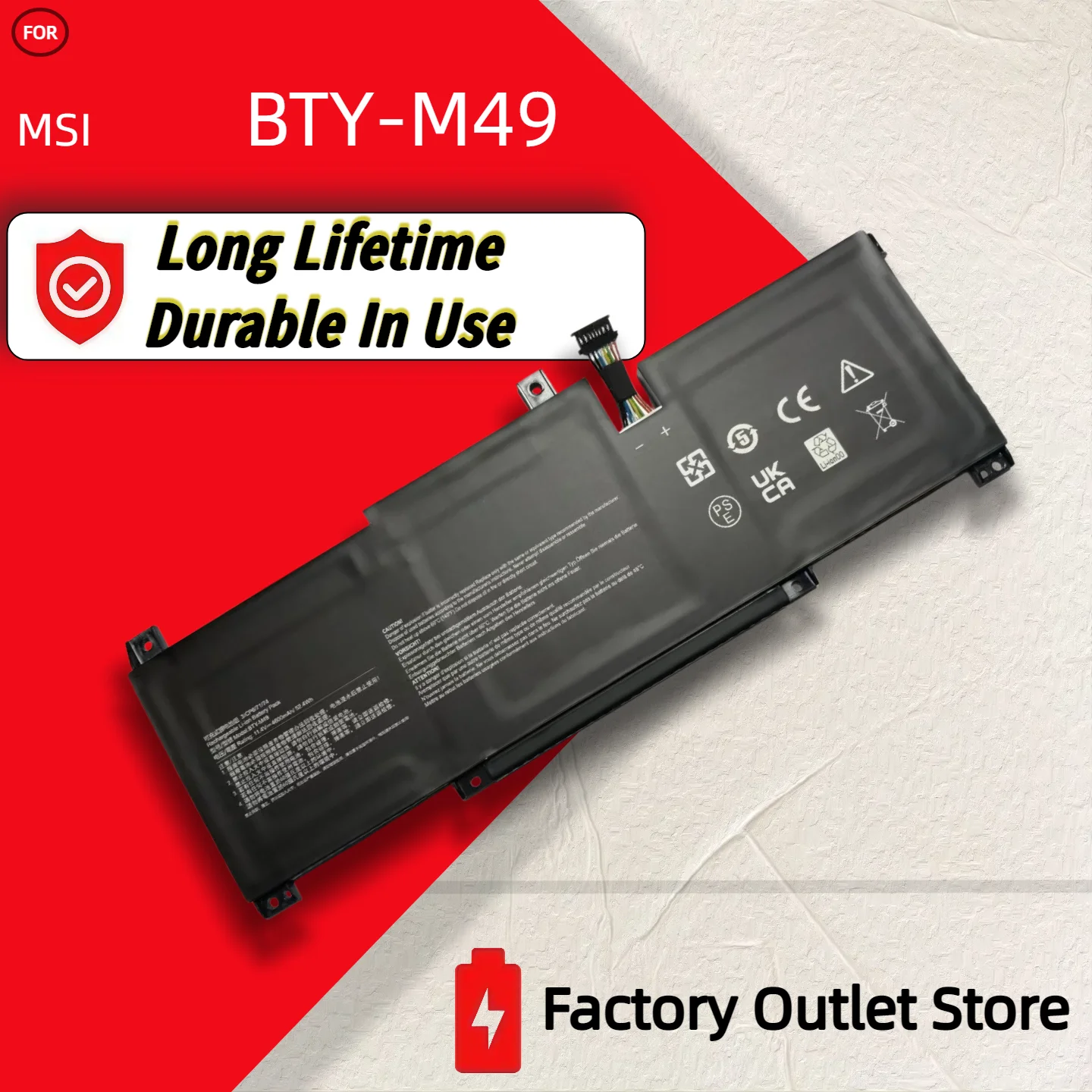 

Wholesale And Retail❗❗❗ BTY-M49 For MSI Laptop Battery Prestige 14 A10SC Prestige 14 Hands-On A10M A10RAS A10M MS-14C1 MS-14D1