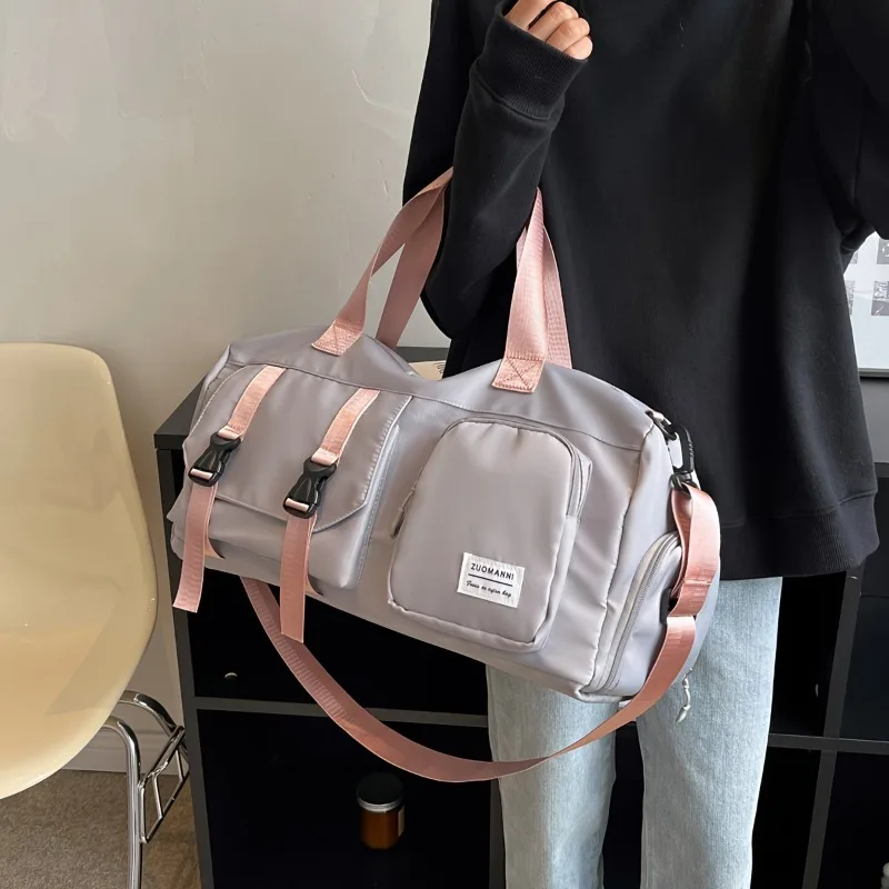 

Large Capacity Sports Gym Bag with Shoe Compartment Multifunction Fitness Bag For Yoga Swimming Weekender Overnight Bag