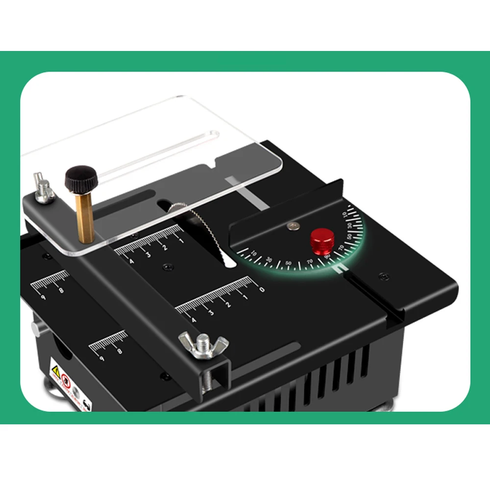 Sega da tavolo piccola da tavolo con batteria al litio per uso domestico fai-da-te, tagliatrice modello di precisione in plastica per la lavorazione del legno