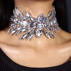 Stonefans Vintage Statement Geometric Choker Necklace Crystal Collar Fashion Statement Accessories for Women Jewelry 2024 Decor