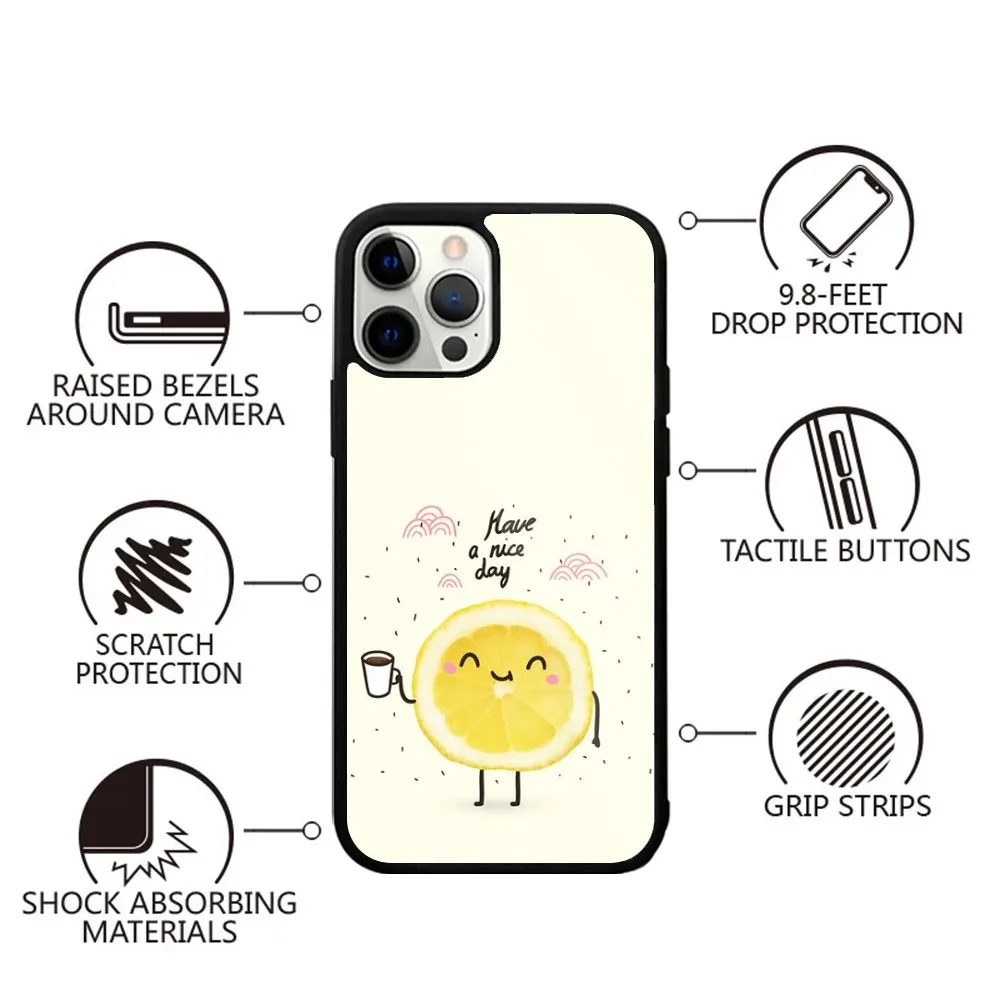 Fruit Lemon  Phone Case Strong Magnetic For IPhone 15,14,13,Pro,Max,Plus,11,12,Mini For Magsafe Wireless Charging