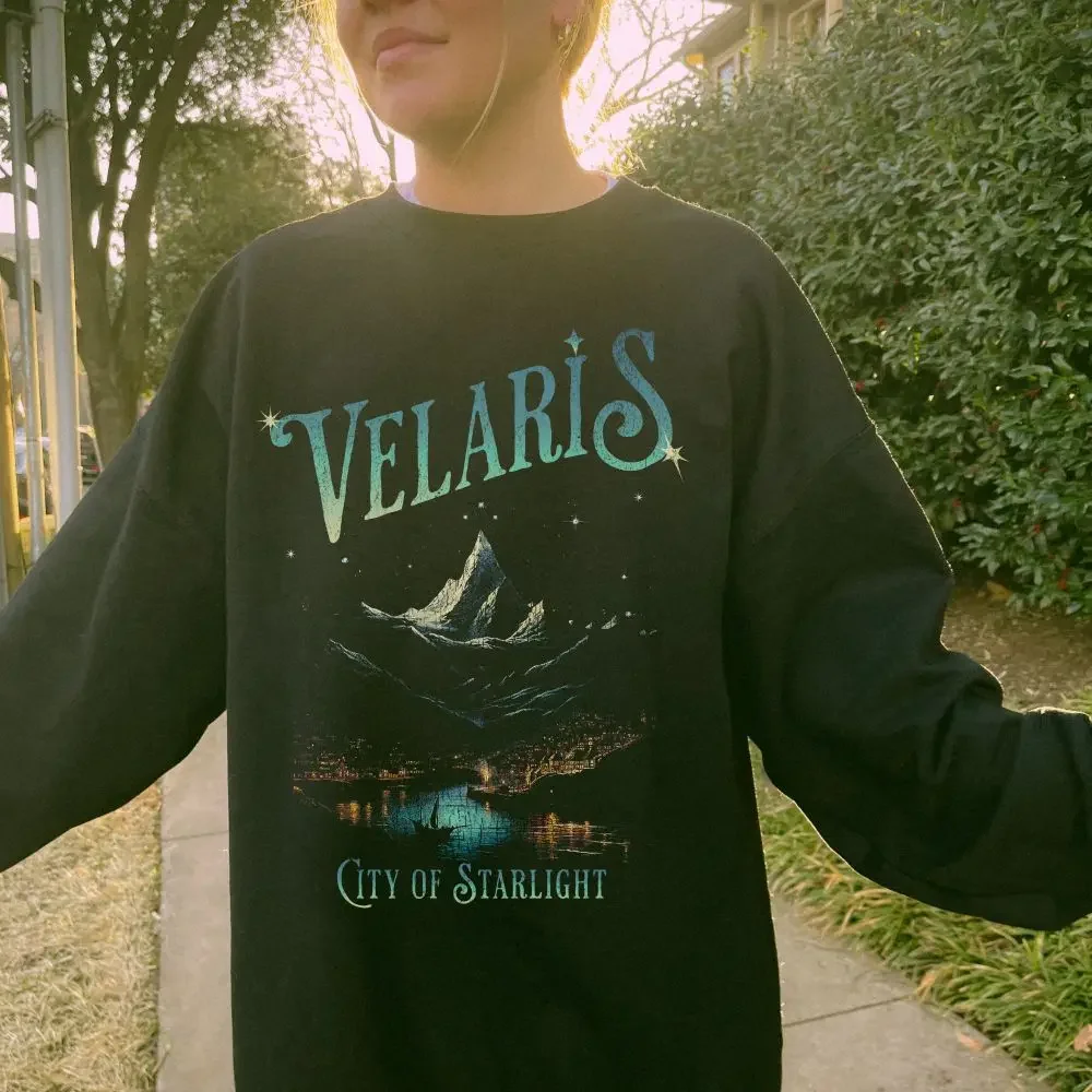 Velaris Sweatshirt LICENSED Sarah J Maas Merch Acotar Sweater Women Y2K Top Magic Bookish Loose Casual Unisex Fleece Sweatshirt