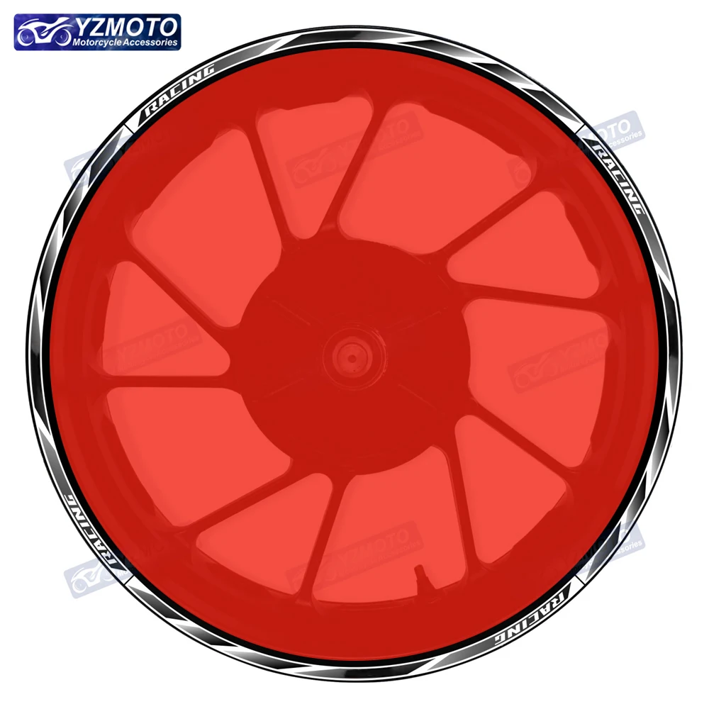 

For Z1000 Z1000SX Z750 Z800 Motorcycle Accessories RACING Front And Rear Wheel Hub 17 Inch Sticker Reflective Rim Decal Stickers