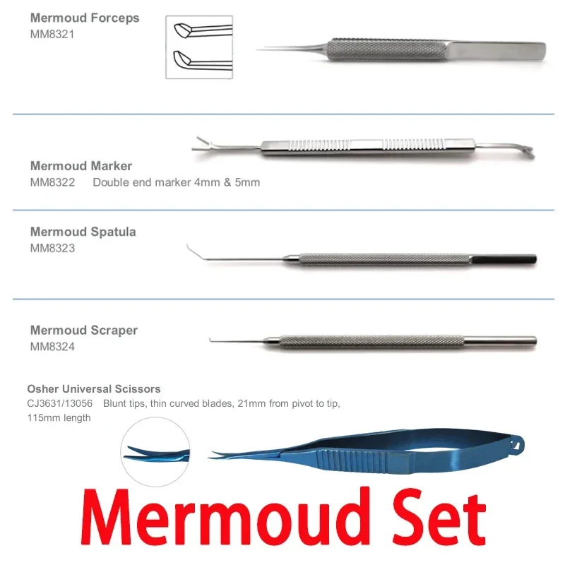 Non Medical tools Mermoud Set Forceps Marker Spatula Scraper  Hi Eye Store