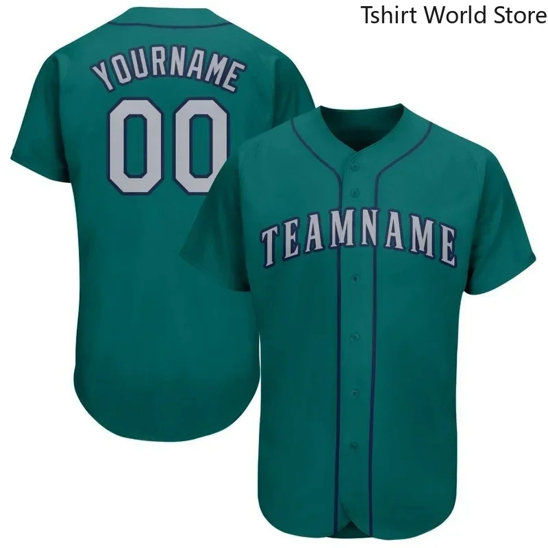 Custom Green Series  Baseball Jersey Men and Women Section Shirt 3D Printed Shirt Casual Team Shirts Hip Hop Unisex Tops