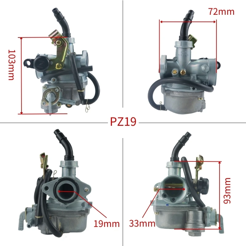 PZ19 19 مللي متر دراجة نارية المكربن لهوندا C100 DY100 Wave100 CD100 SUPRA X110 حلم EX5 100cc 110cc ATV الترابية دراجة الذهاب كارت