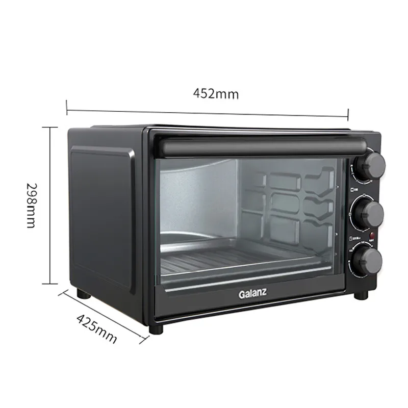 Household Multifunctional Electric Oven Professional 32 Liter Large Capacity Separate Heating and Precise Temperature Control