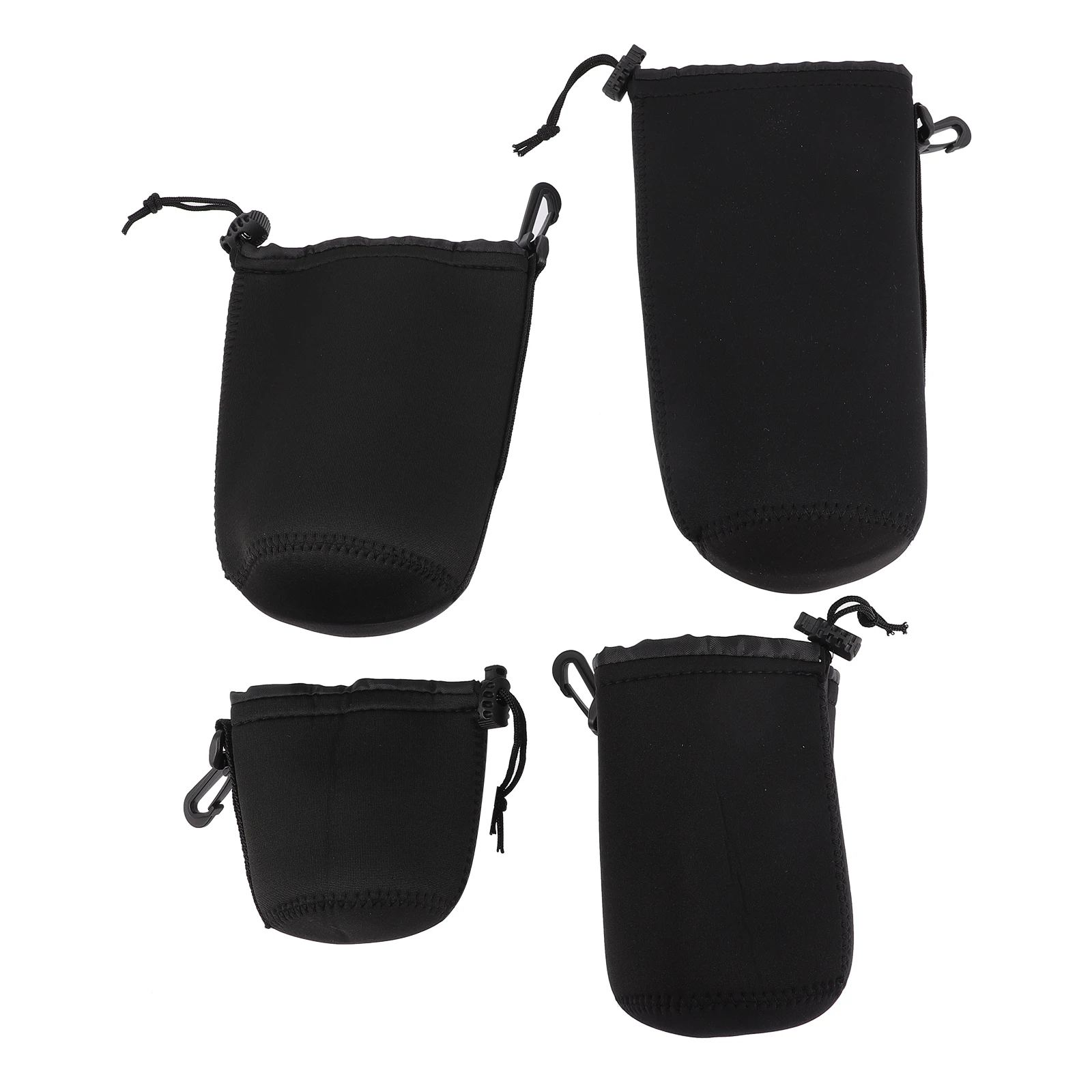 

4 Pcs Camera Lens Case Waterproof Pouch Accessories Bags Neoprene Protector Women's