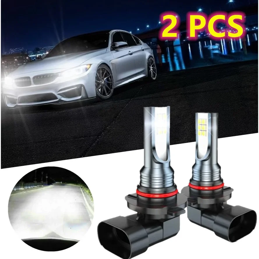 

2Pcs Car HB3 LED Bulbs 9005 9006 HB4 Headlight Fog Bulb Lamp Light 6000K White Automotive Fog Lights Turbo Mini Lamp Headlights