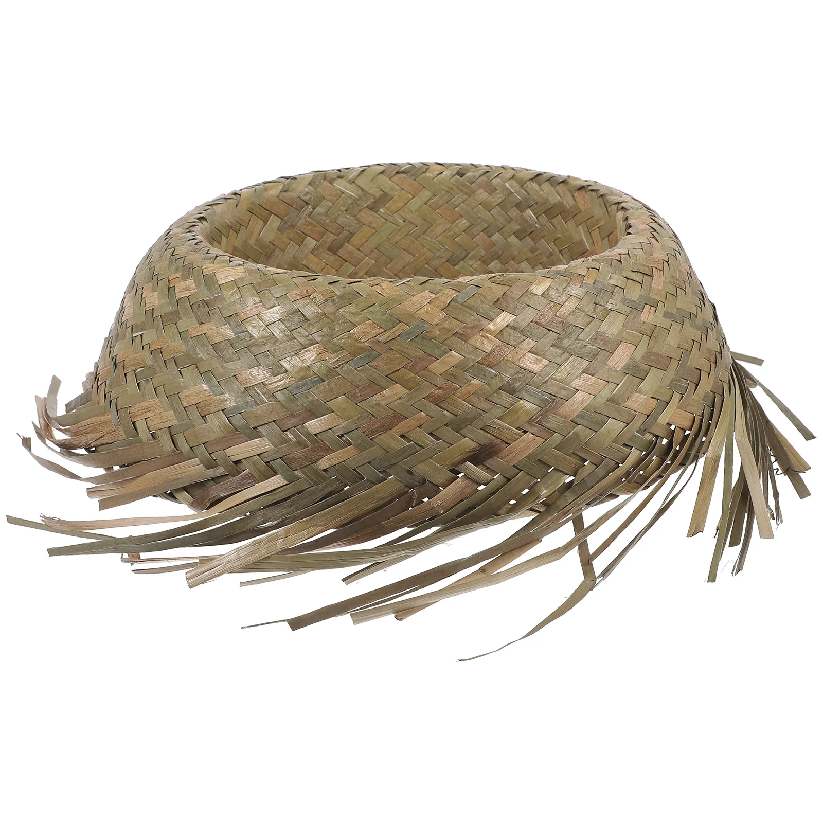 Cuff Hat Party Beach Straw Banquet Travel Men Farmer Costume Hawaiian Accessories Woven Sun