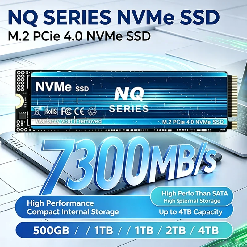Novo SSD M2 Original 1TB 500GB 1TB M.2 2280 PCIe NVME SSD 2TB 7300mbp Unidade de Estado Sólido Interna Disco Rígido para Laptop Desktop