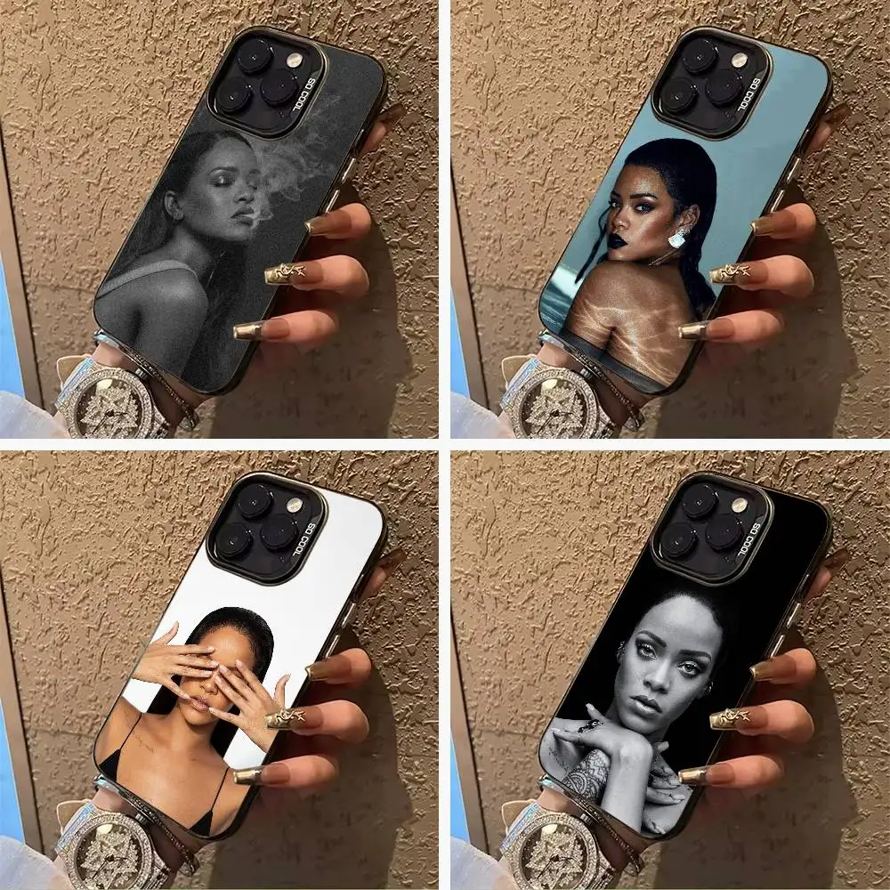 

R-Rihanna-pop diva Phone Case For IPhone17 16 11 12 13 14 15 16 Pro Max Plus Cover Colored Silver Funda Bumber