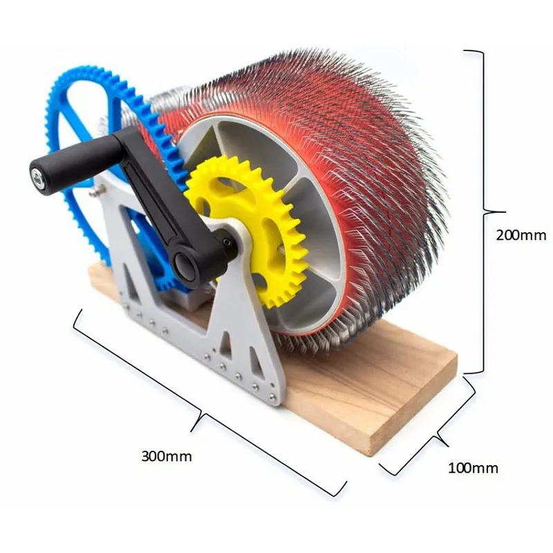 Hand Cranked Wool Combing Machine Wool Felt Color Mixer For Home Handmade DIY Spinning Yarn Tool