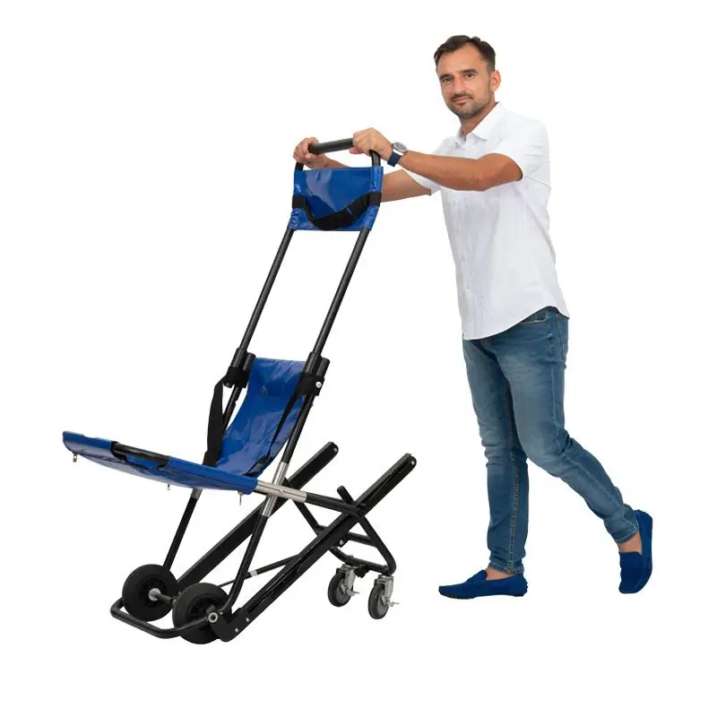 Folding Aluminum Alloy Stair Stretcher, Evacuation Chair for High‑Rise Transfer and Ambulance Emergency Rescue