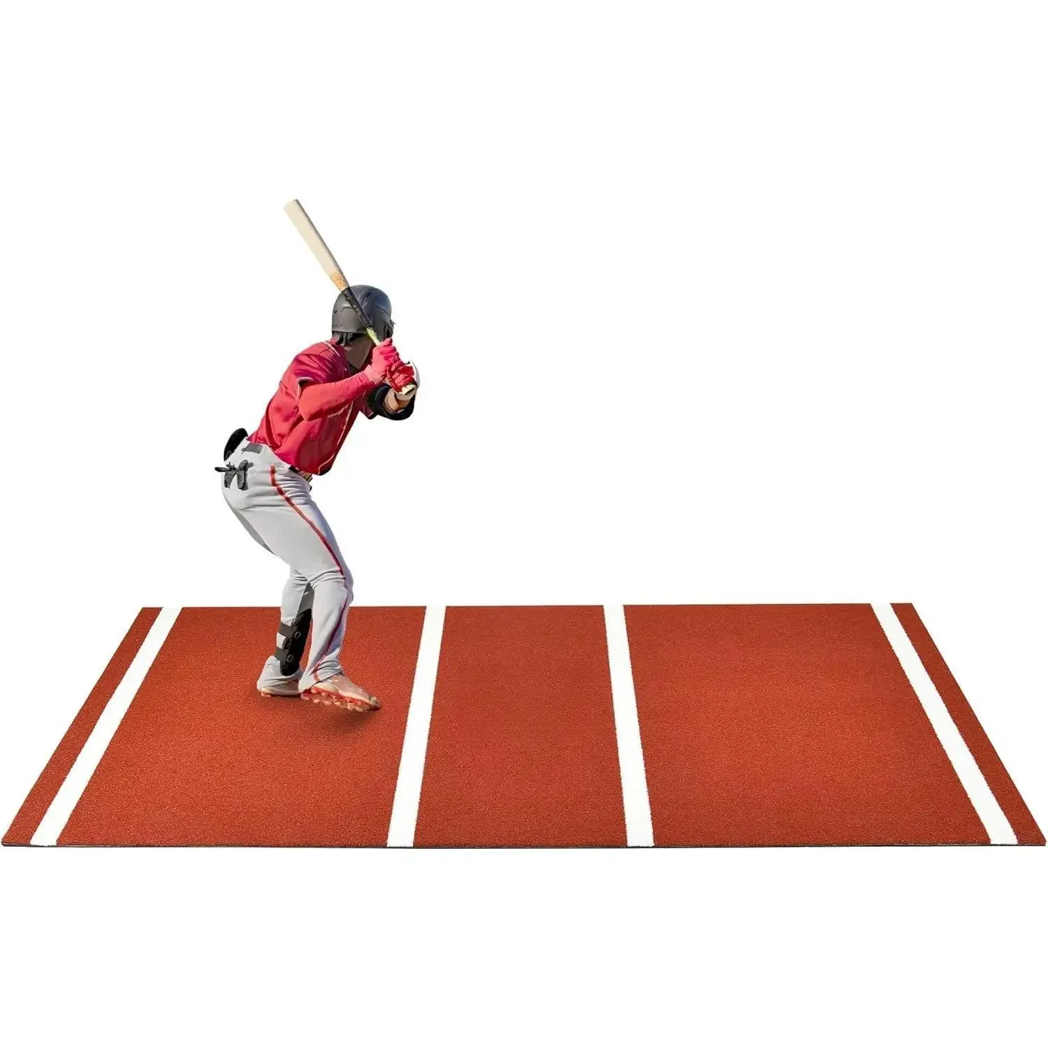 Baseball-Schlagmatte, 10 x 3,8/12 x 6 Fuß Softball-Schlagmatte, Teigbox-Rasenmatten mit Heimteller, rutschfester Baseball-Softball