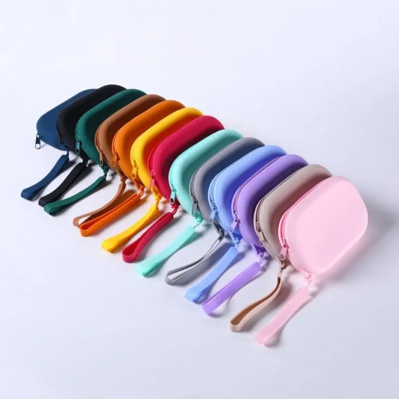 Kosmetik-Organizer, Geldbörse, Silikon, glatter Reißverschluss, Kopfhörertasche, Geldbörse für Damen und Mädchen – Detail 3
