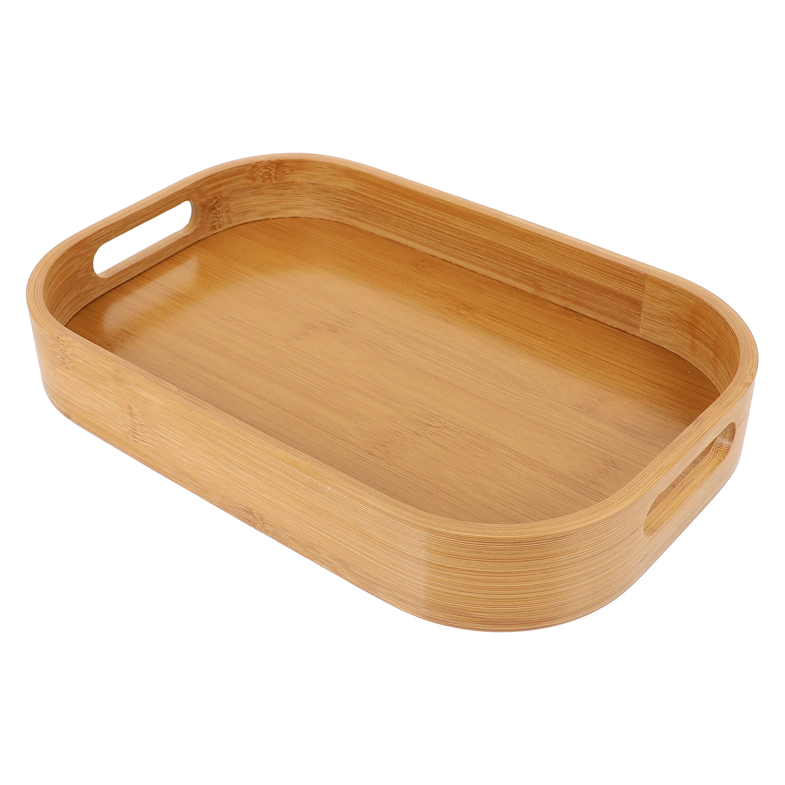 1 قطعة تخزين خفيفة الوزن المحمولة صينية تقديم للشاي القهوة الإفطار صينية من الخيزران الحلوى الفاكهة المنزل فندق سبا استخدام