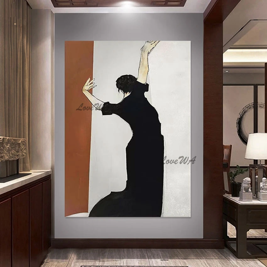 

Dancing Girl Abstract Impressionist Figure Art Paintings, No Framed Canvas Modern Picture, Beautiful Design Decor Wall Hanging