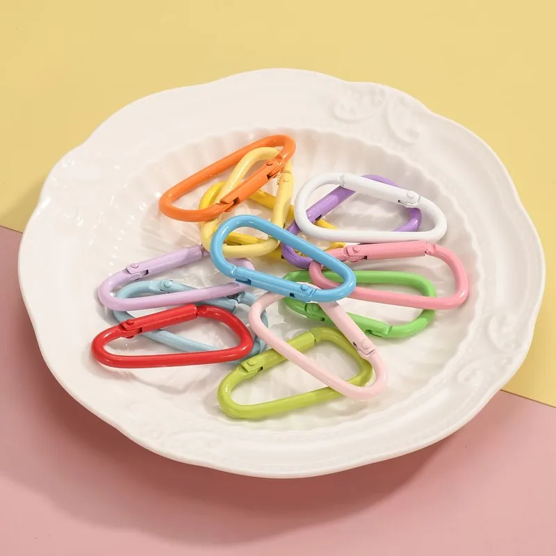 Candy Color Snap Hooks 25 pcs, Easy Snap Gate, Random Macaron Colors, for Outdoor Item Securing, Multipurpose