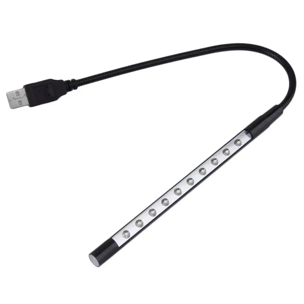 

Light Weight Mini Portable Flexible 10 LEDs USB Light Computer reading Lamp for Notebook Laptop Computer Desktop PC Keyboard