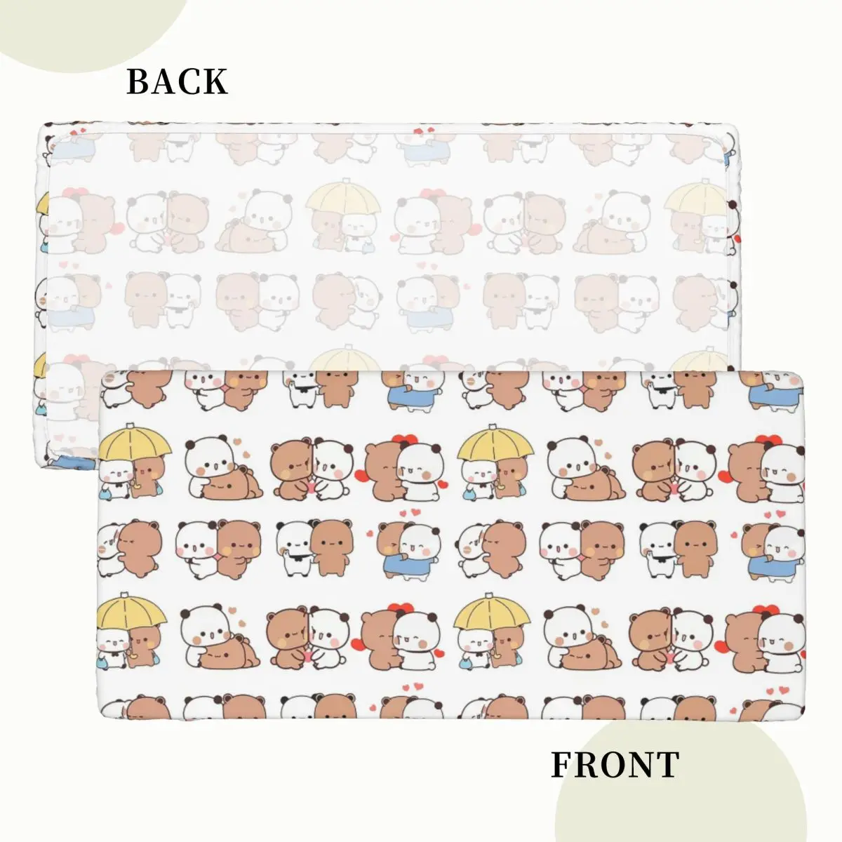 Bubu Dudu Bear And Panda Customized Rectangular Tablecloth Waterproof Table Cover for Dining Events Table Cloth