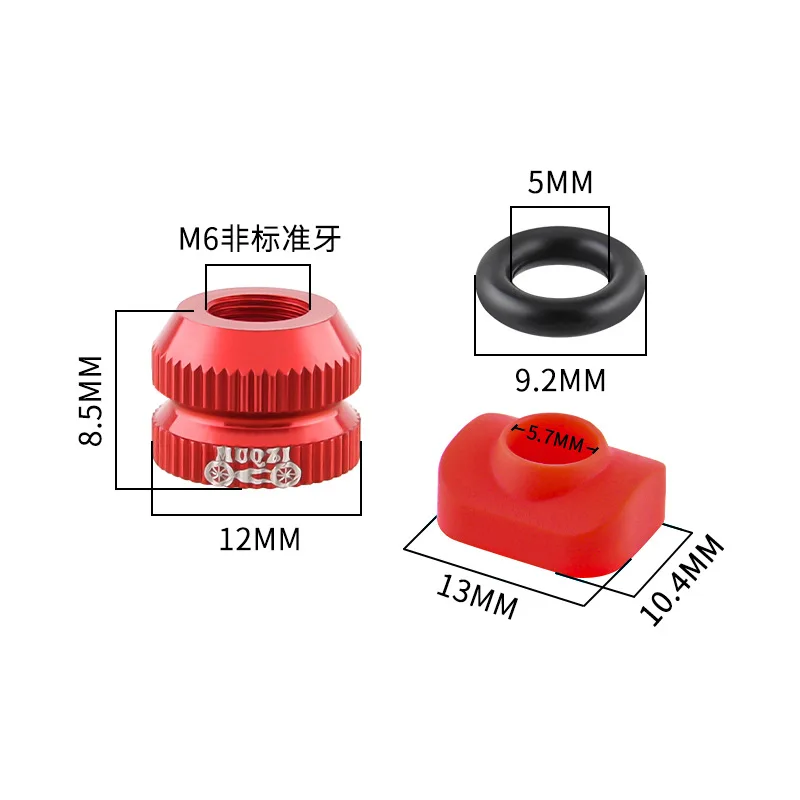 

1pc blue black red 8.5 12mm M6 Vacuum Nozzle Nut for MTB Road Fixie Gear Bikes Tubeless Tire Rim Lock Bicycle Accessory