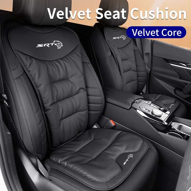 Funda de terciopelo para asiento trasero delantero de coche, cojín de cuero, alfombrilla protectora para respaldo para Dodge SRT Ram Journey harger Challenger Magnum Dart