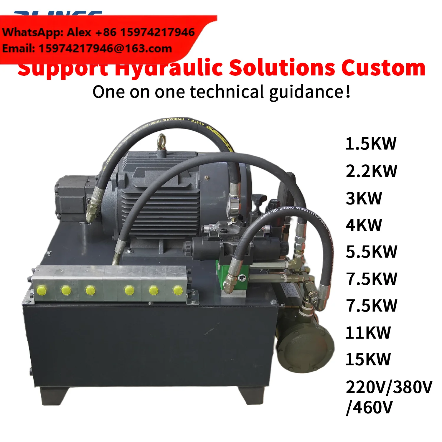 Convey Tube Solution 11KW 380V Electric Three-phase Motor Hydraulic Power Unit Hydraulic Pump Station Hydraulic Power Pack Unit