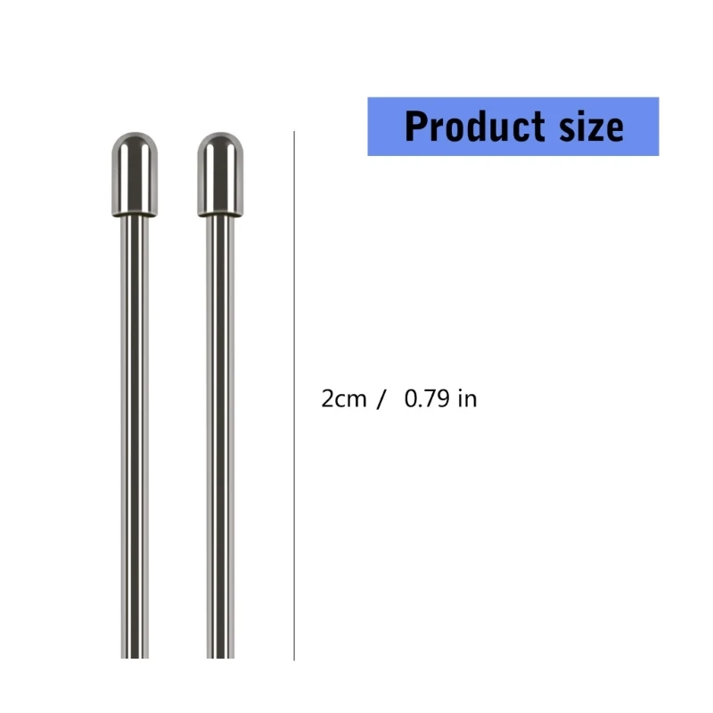 2Pcs Round Head Metal Pen Refills with Clip for Remarkable Write Styluses