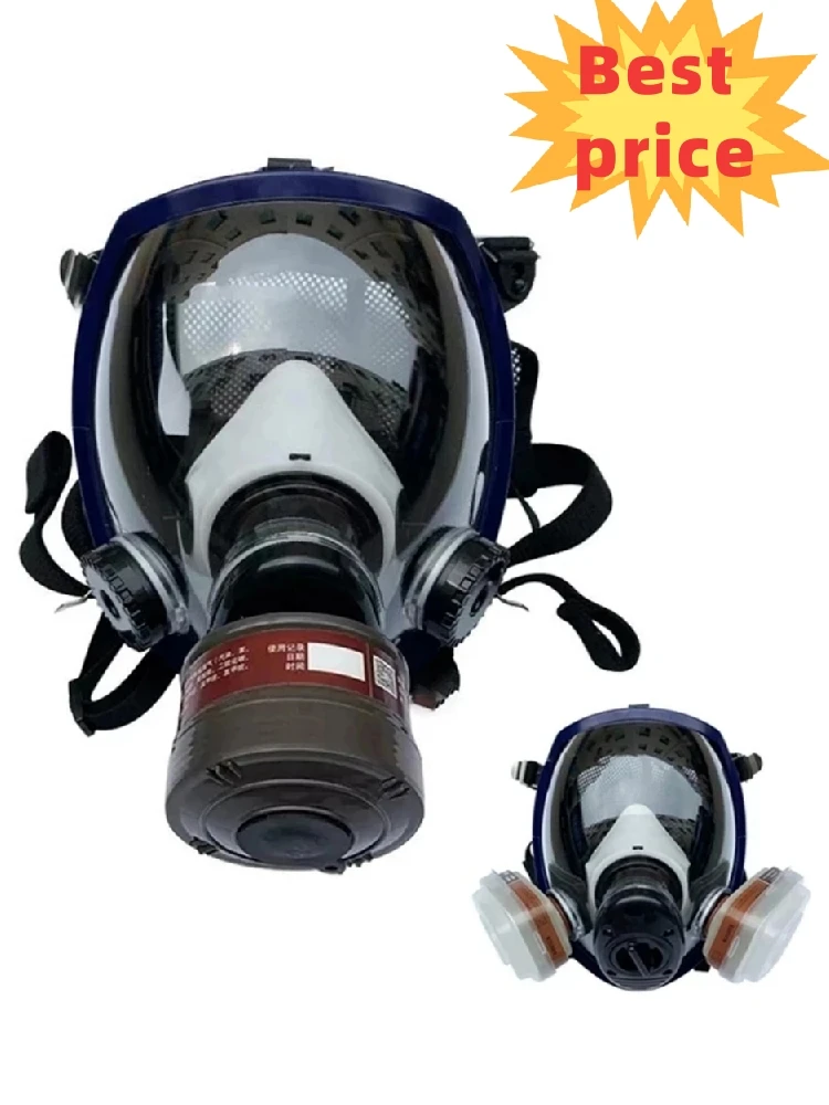 Gas Mask with Carbon Filter for Safety Protection, Full Face Respirator, Working Chemical, 6800 Industrial Spra